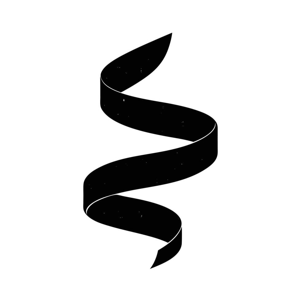 A black and white drawing of a spiral vector
