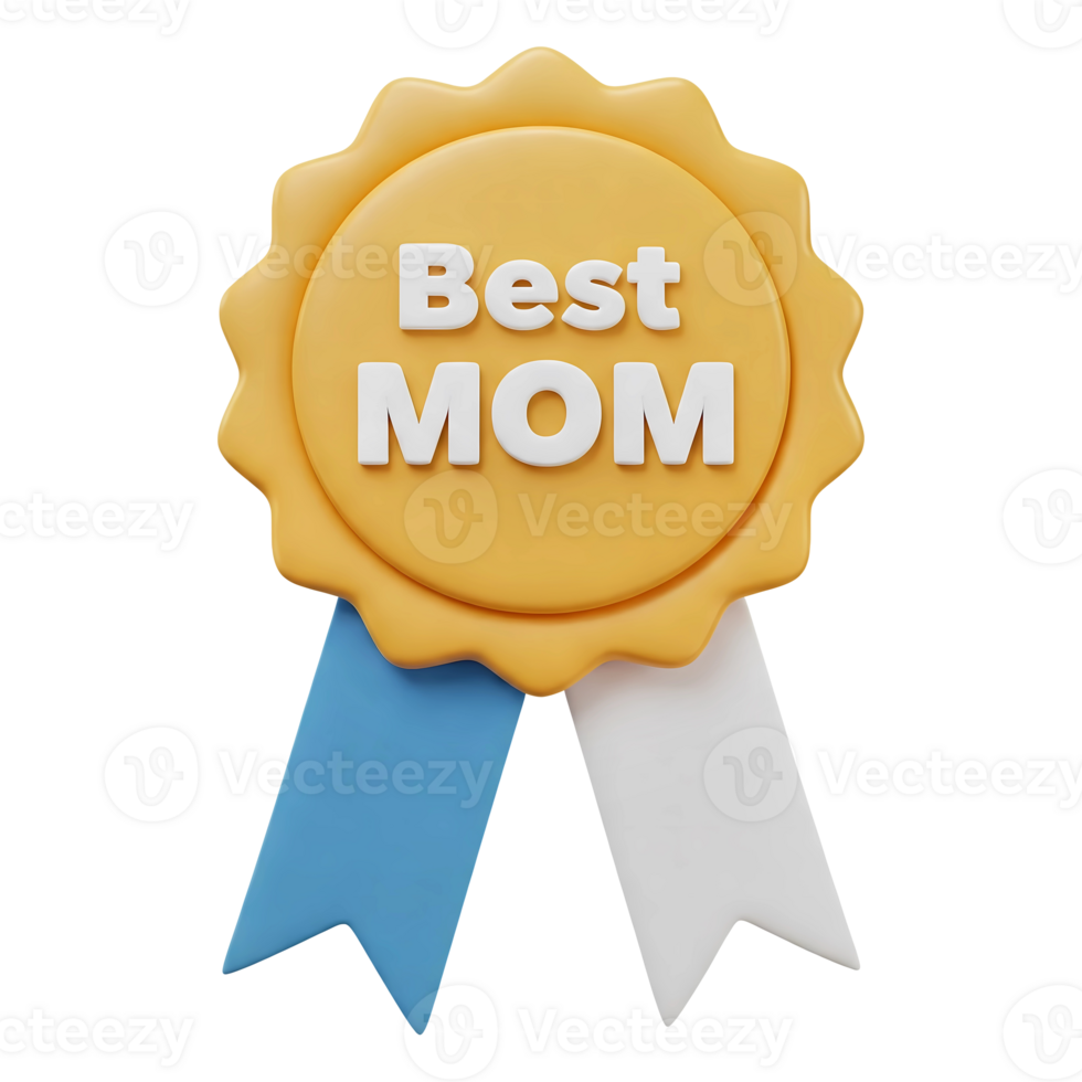 Best Mom Award Badge for Mother's Day Celebration png