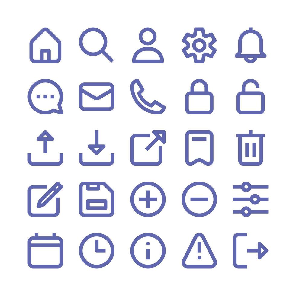UI UX Essentials Icon Pack vector