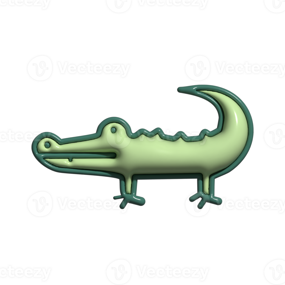 Adorable 3D Crocodile Icon Friendly Swamp Creature, Animated Jungle Beast, and Nature Mascot png