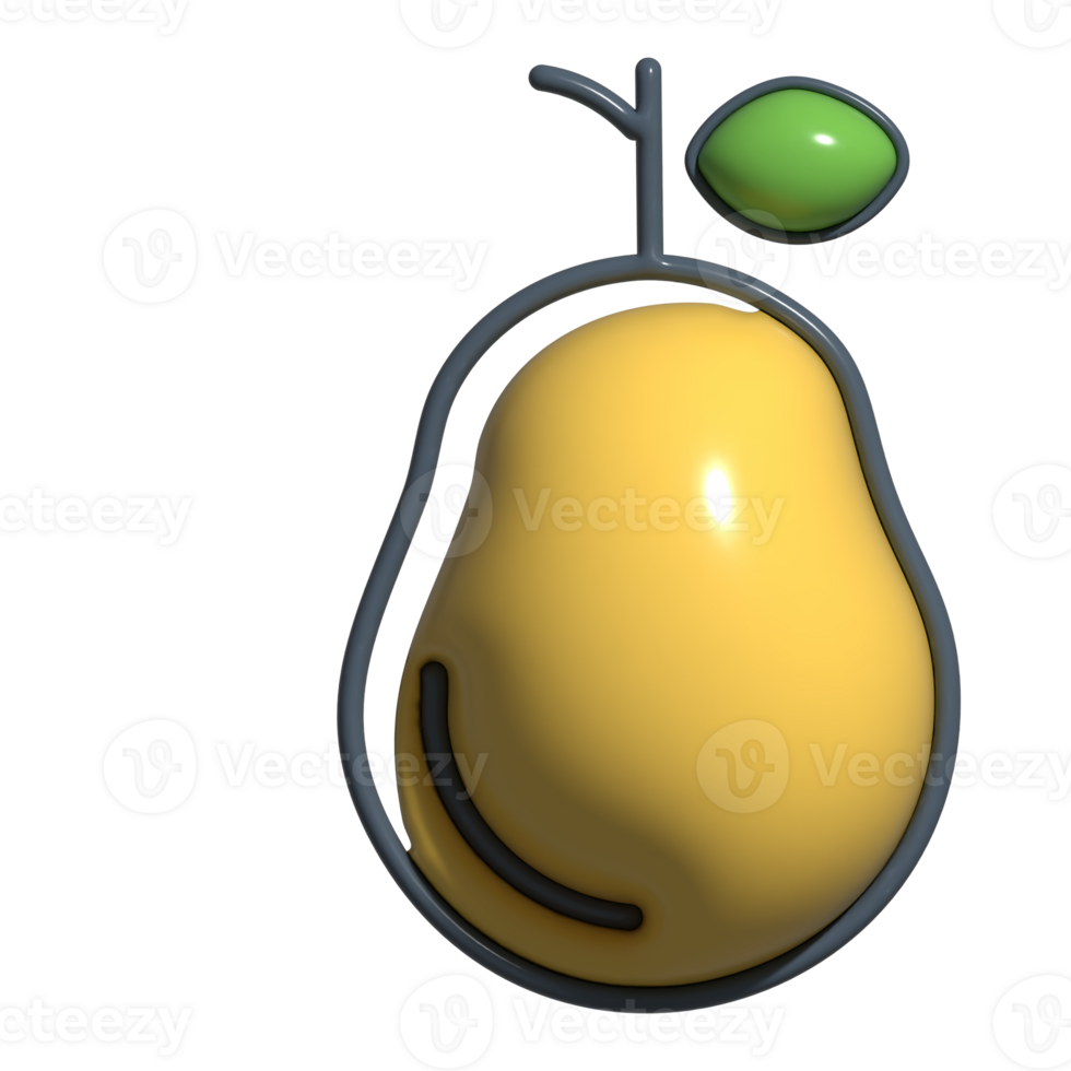 Cute 3D Jackfruit Icon Fresh Sweet Fruit with Bumpy Skin and Leaf Accent png
