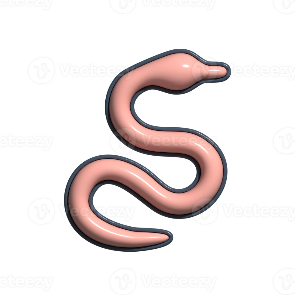 Adorable 3D Snake Icon Coiled Jungle Creature, Animated Serpent, and Friendly Animal Figure png