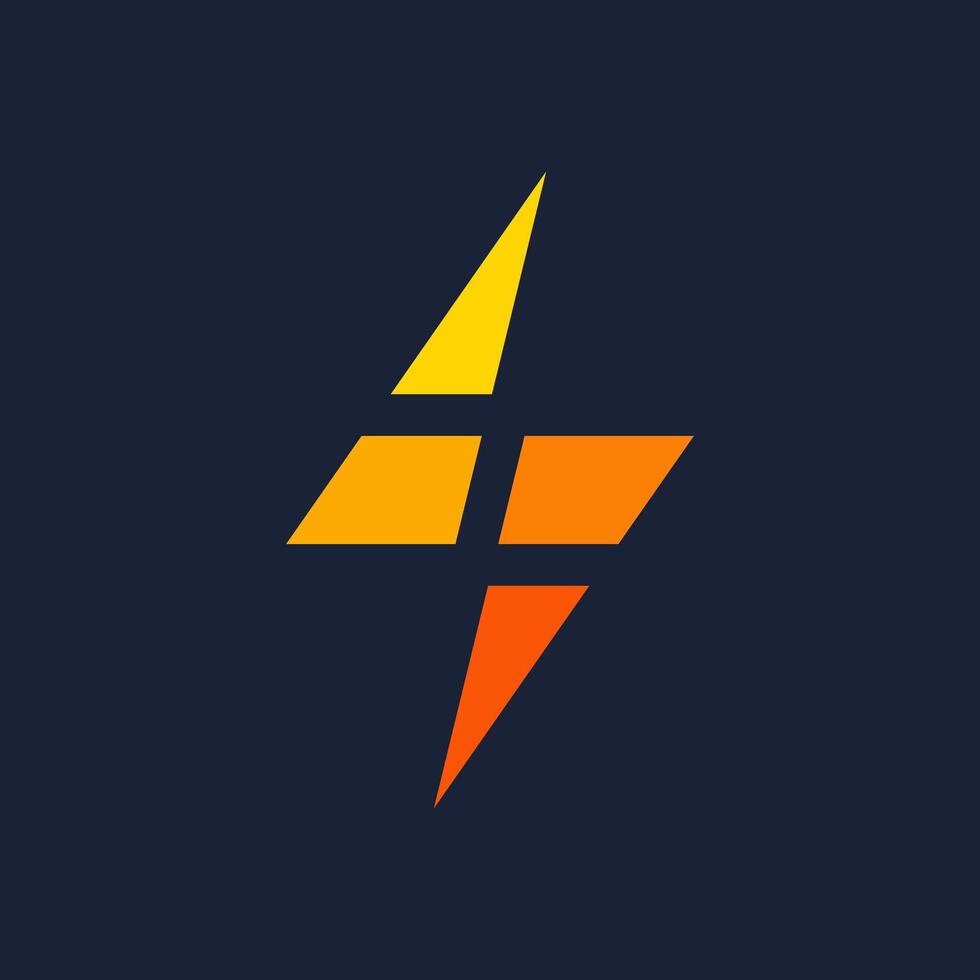 bolt lightning icon logo design vector