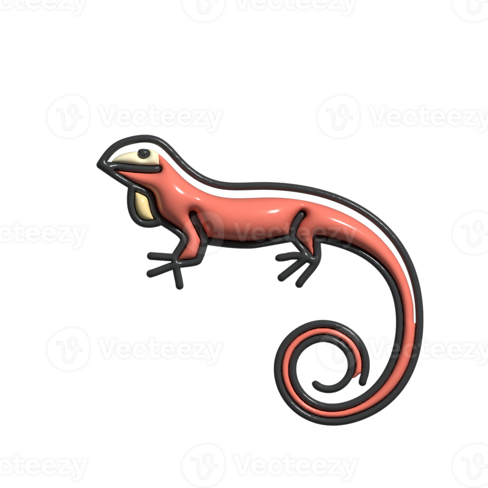3D Cartoon Iguana Icon Tropical Lizard Character, Cute Reptile, and Jungle Creature Design png