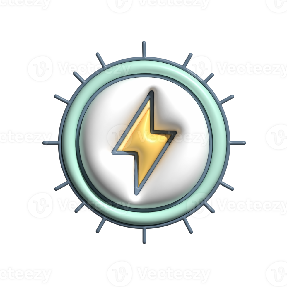 3D Render of Energy Core Icon Power Source, Futuristic Technology, and Energy Symbol png