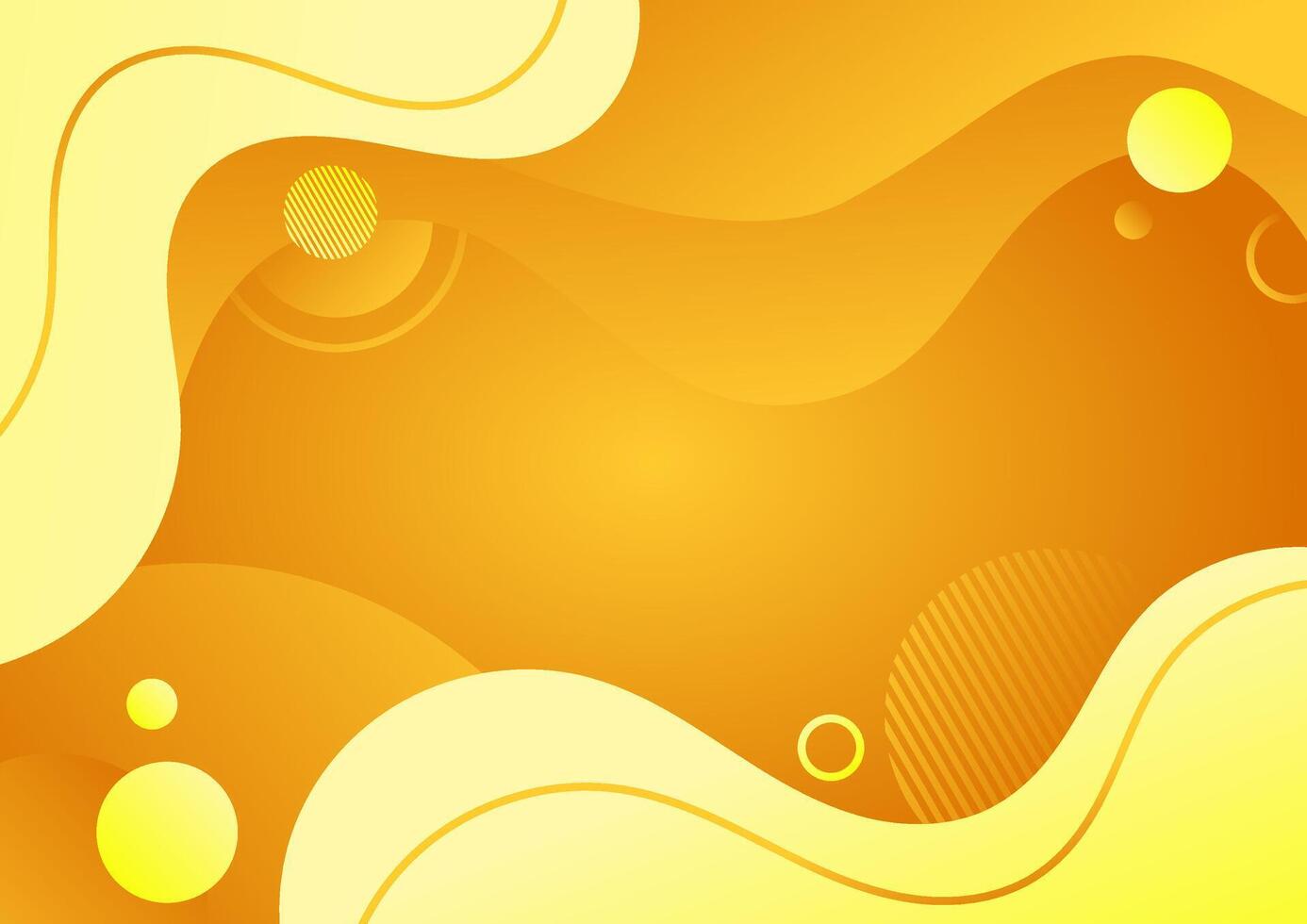 Abstract background with yellow and orange elements fluid shape vector