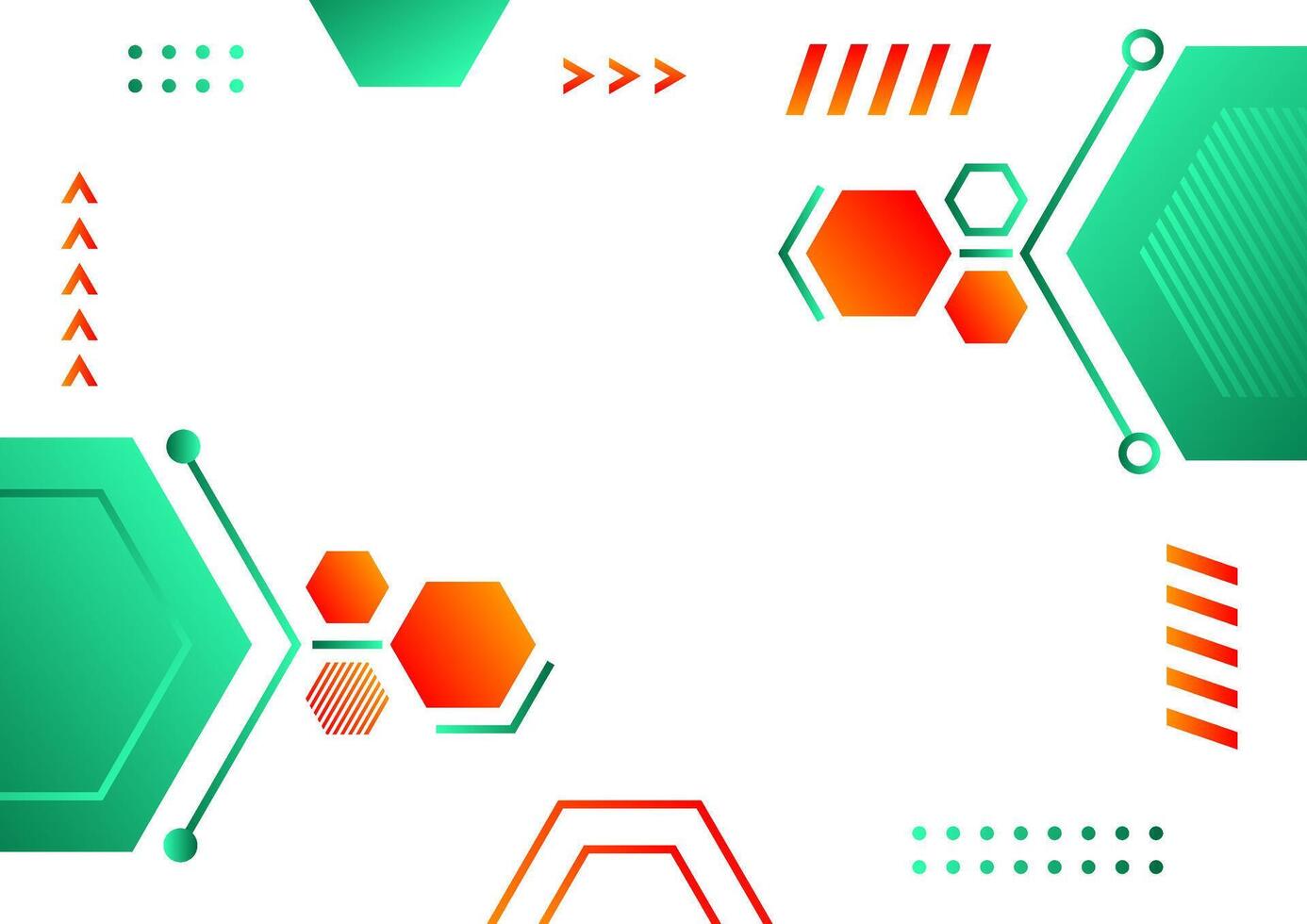 abstract geometric background with hexagons and arrows vector