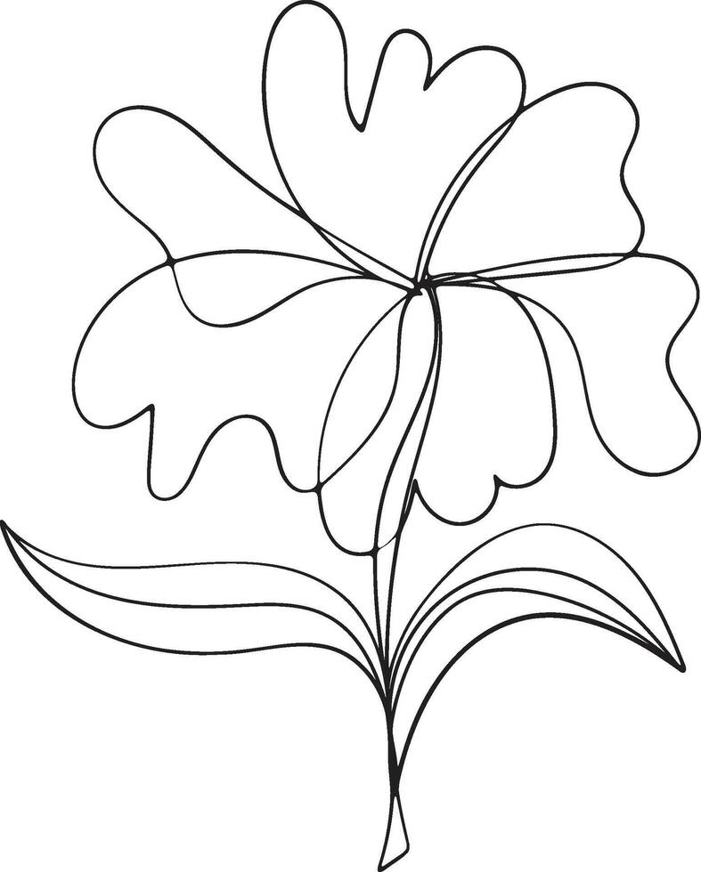 Floral design line art vector
