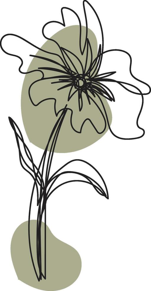sweet line art floral vector