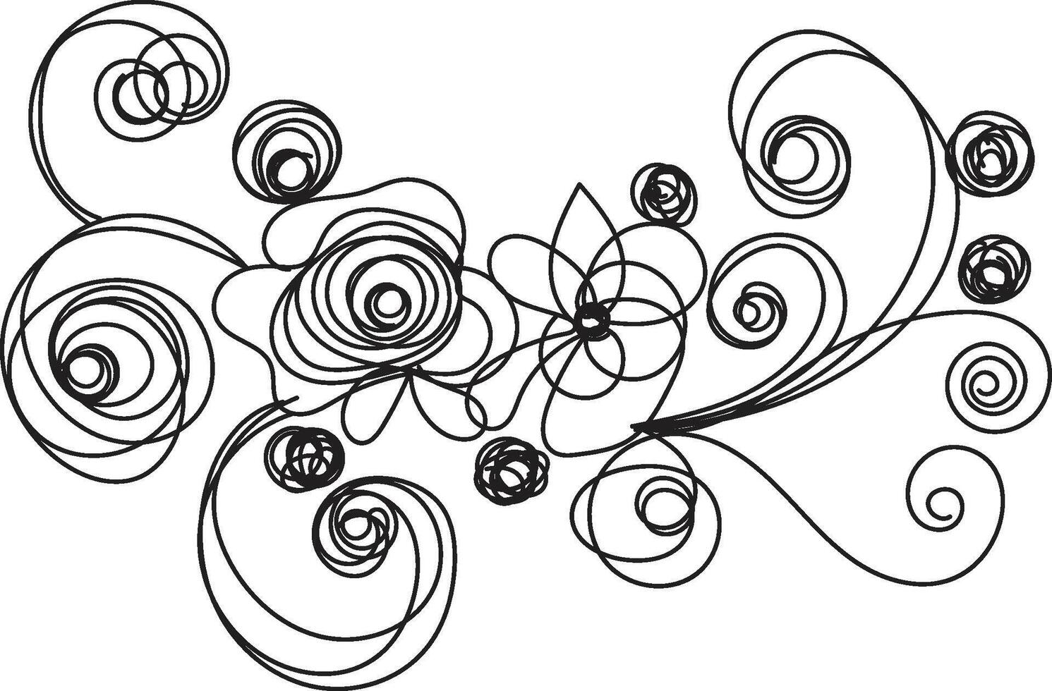 A collection of intricate floral line art illustrations vector