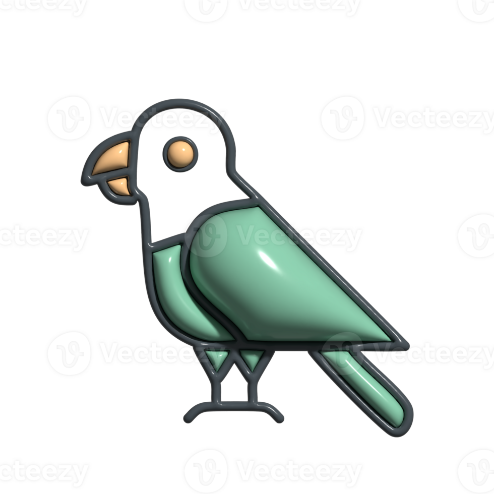 3D Cartoon Parrot Icon Colorful Jungle Bird, Talking Pet, and Cute Tropical Character png