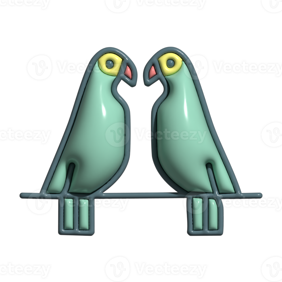 3D Cartoon Parrot Icon Colorful Tropical Bird, Talking Pet, and Cute Jungle Character png