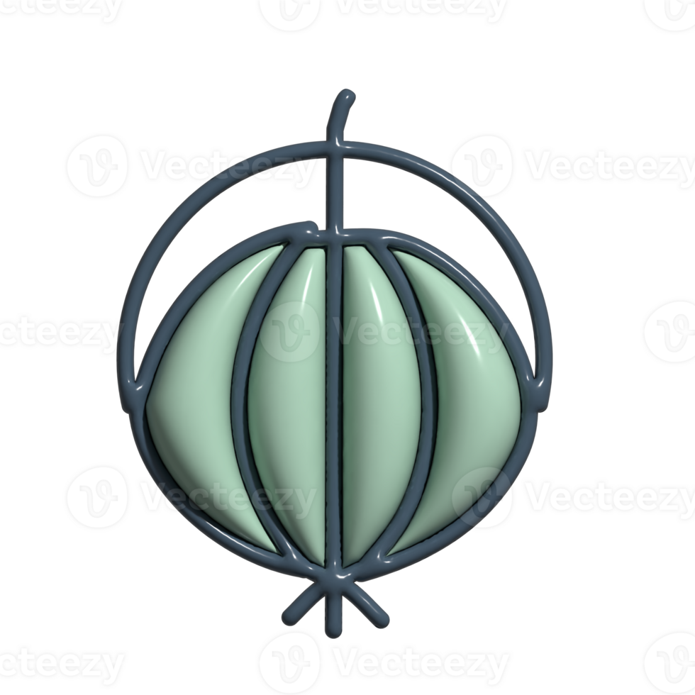 Cute 3D Gooseberries Icon Fresh Juicy Fruit with Cartoon Effect and Leaf Accent png