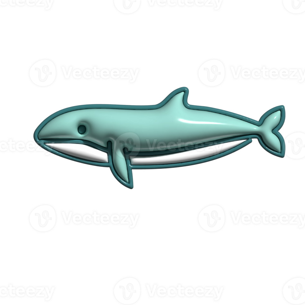 Modern 3D Beluga Whale Icon Friendly Whale, Polar Ocean Mammal, and Nature Conservation Design png