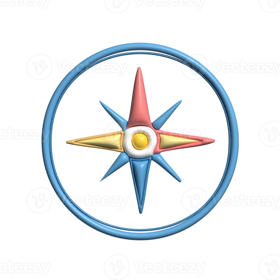 3D Compass Navigation Device, Exploration Tool, and Travel Essentials Icon png
