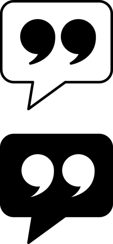 Remark Icons. Black and White Illustration. Author's Explanation of Text. Concept Speakin vector