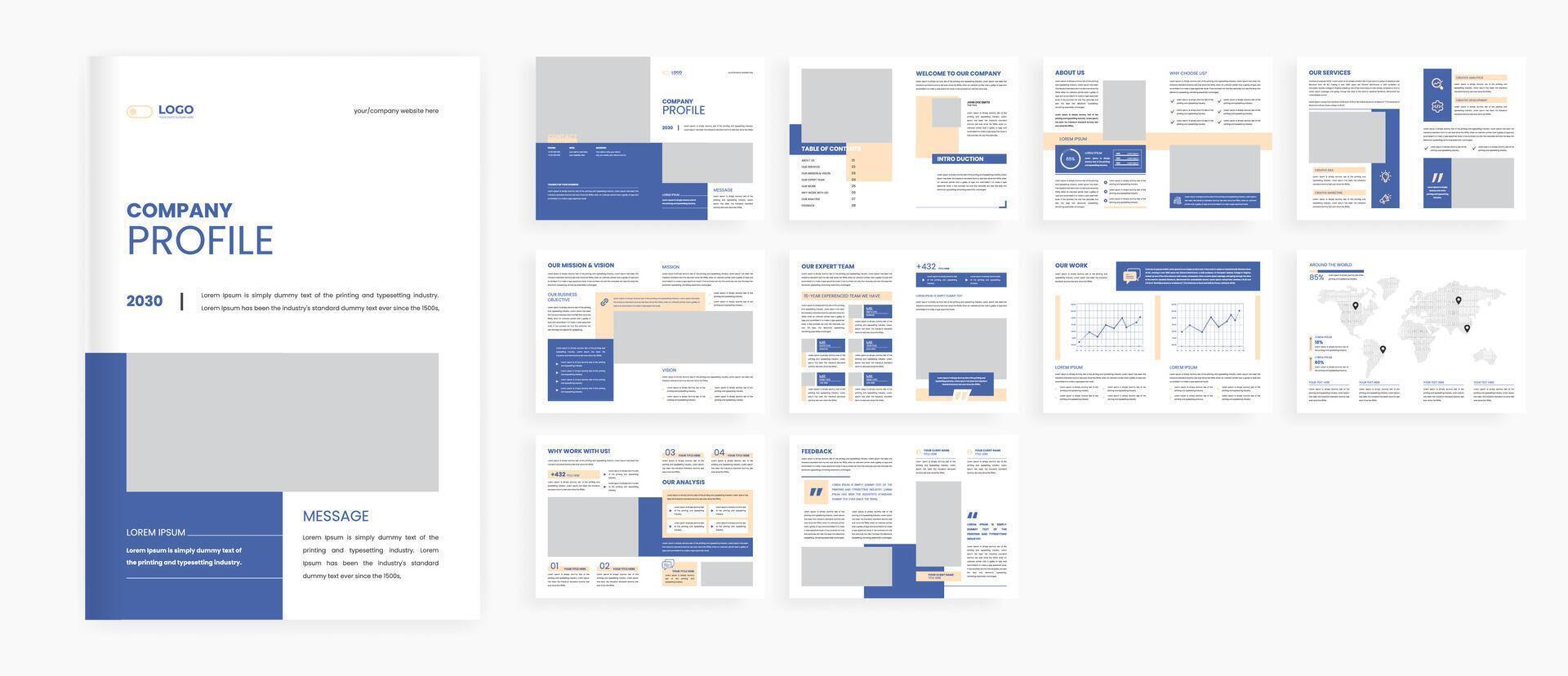 Company profile template design vector