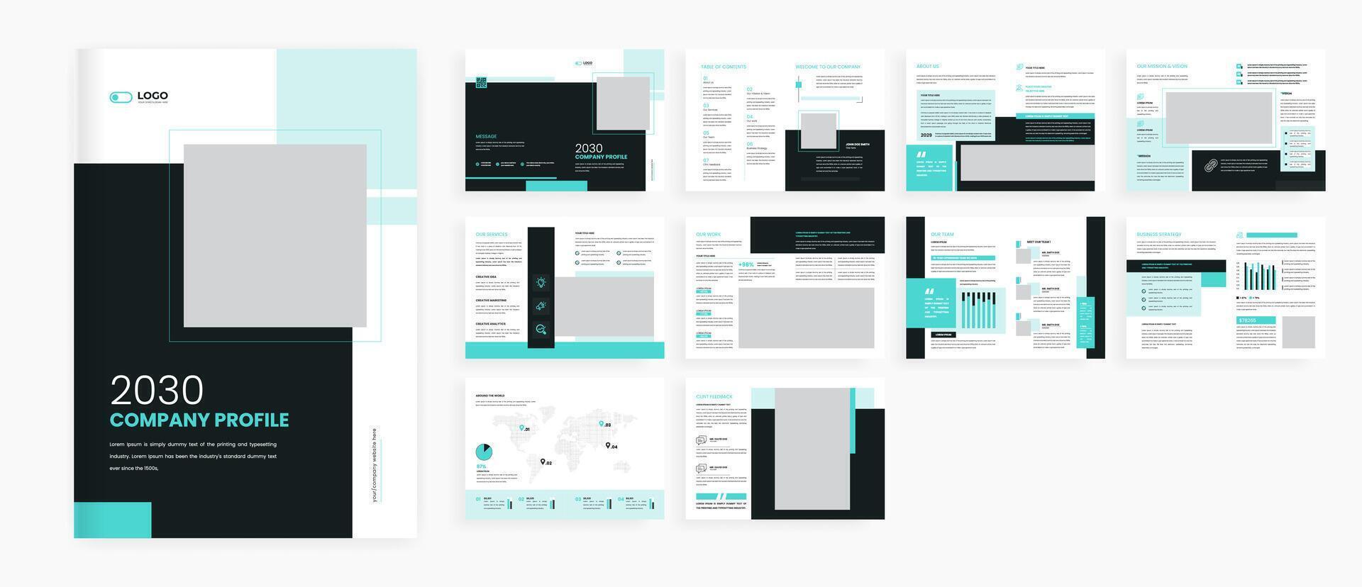 Company profile template vector