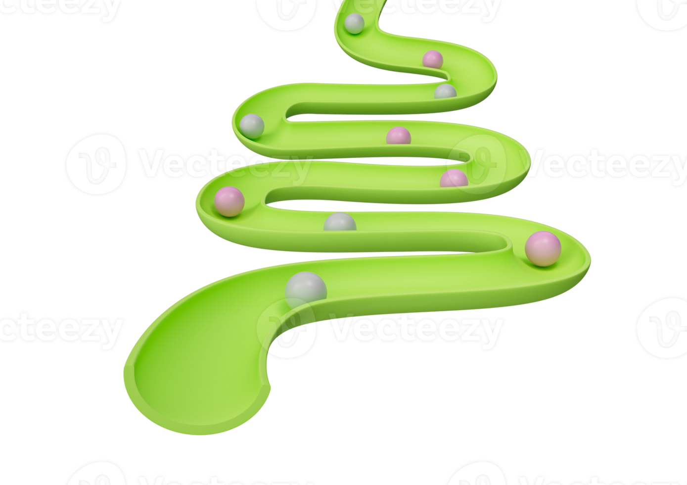 Human Gut Model System Or Intestinal Tract Mockup With Balls Rolling Down 3D Illustration png