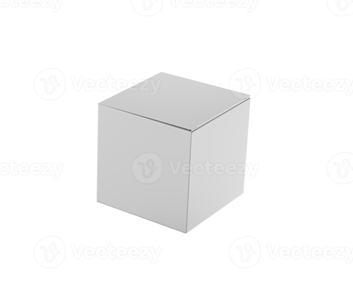 A cardboard box for packaging, branding and product mockups. 3d Illustration png