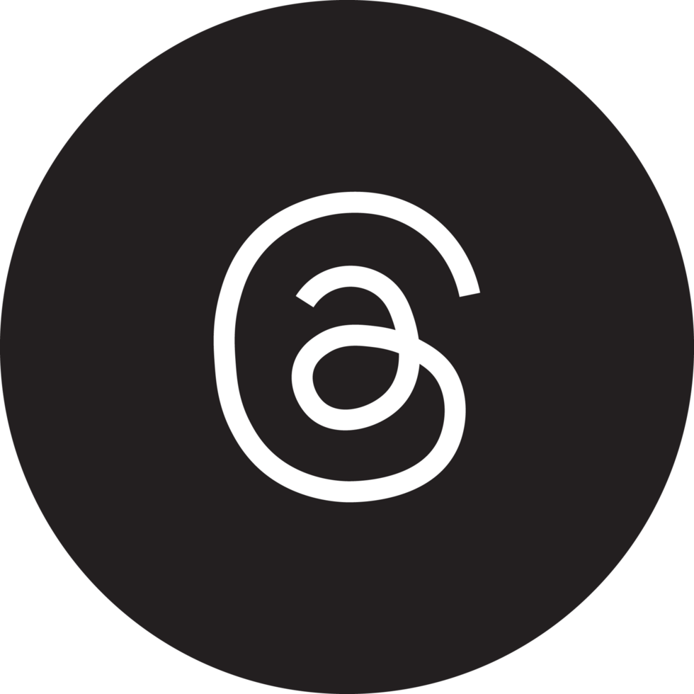 Threads icon on transparent background png