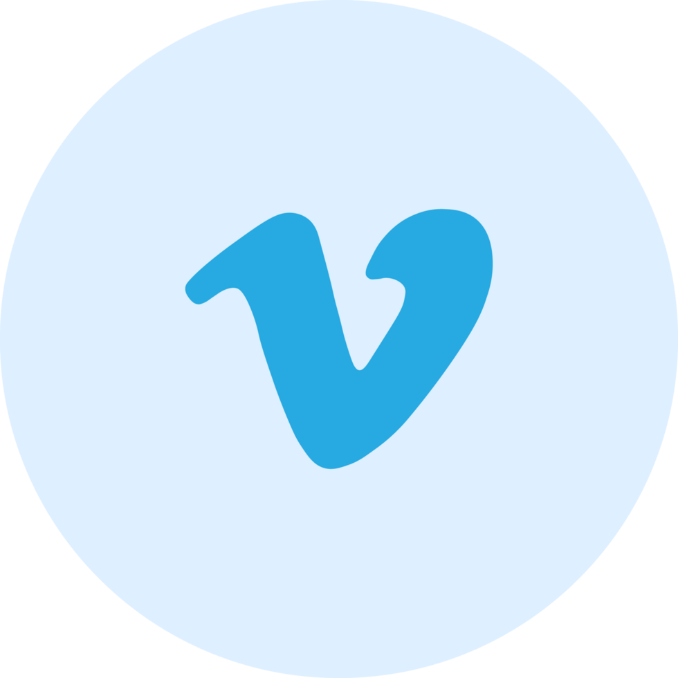 Vimeo icon on transparent background png