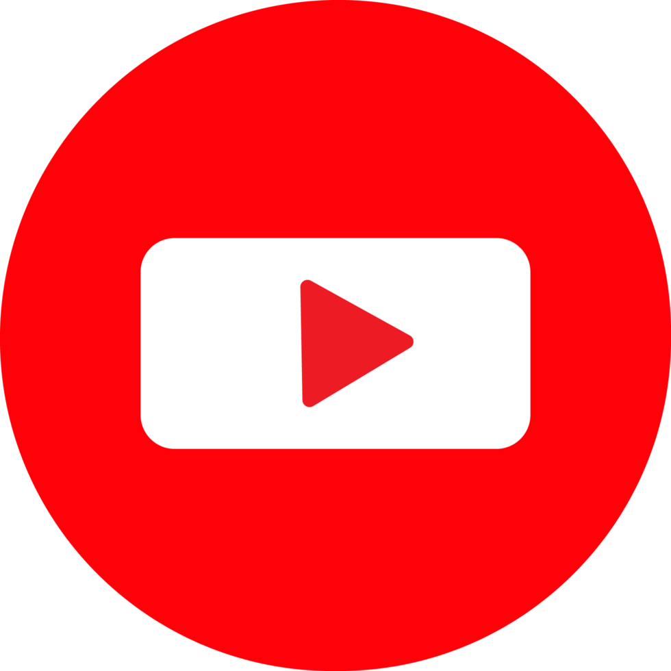 Youtube icon on transparent background png