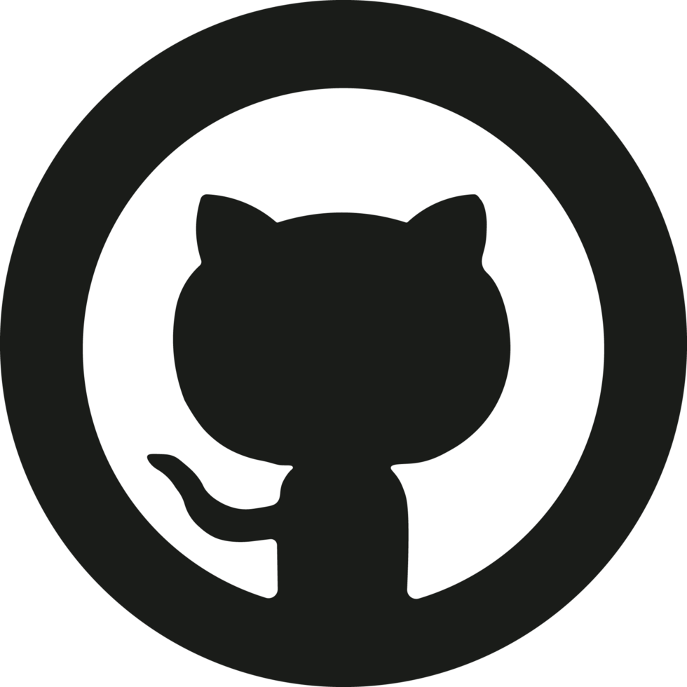 A black github icon in a circle png