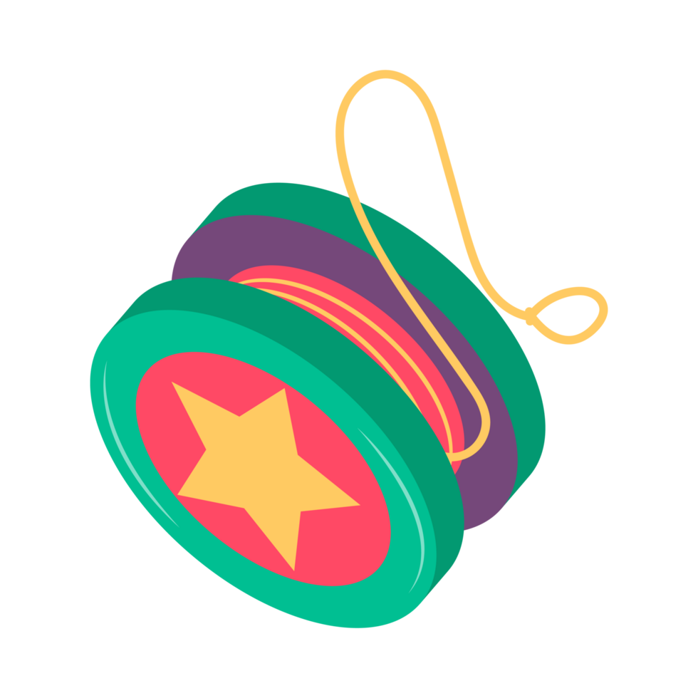 A colorful toy with a star on it png