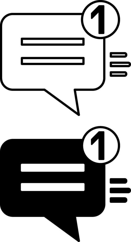 Message Icons. Black and White Illustration. Online Chat for Exchanging Letters, Online Communication. Speaking Concept vector