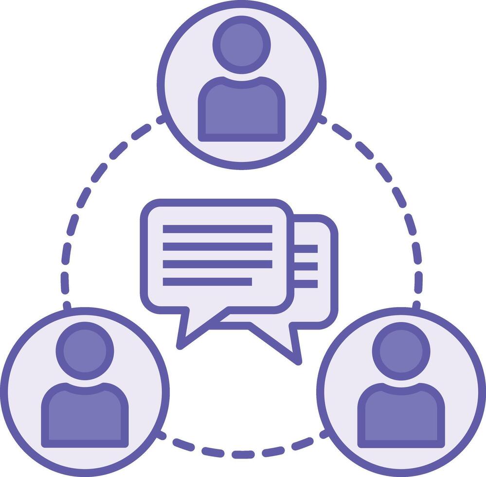 Colored Icon Communicate. Illustration. People Communicate Between Themselves in Correspondence. Concept Speaking vector