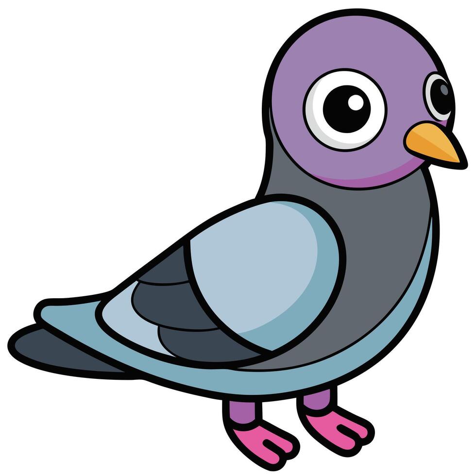 Pigeon clip art cartoon bird vector