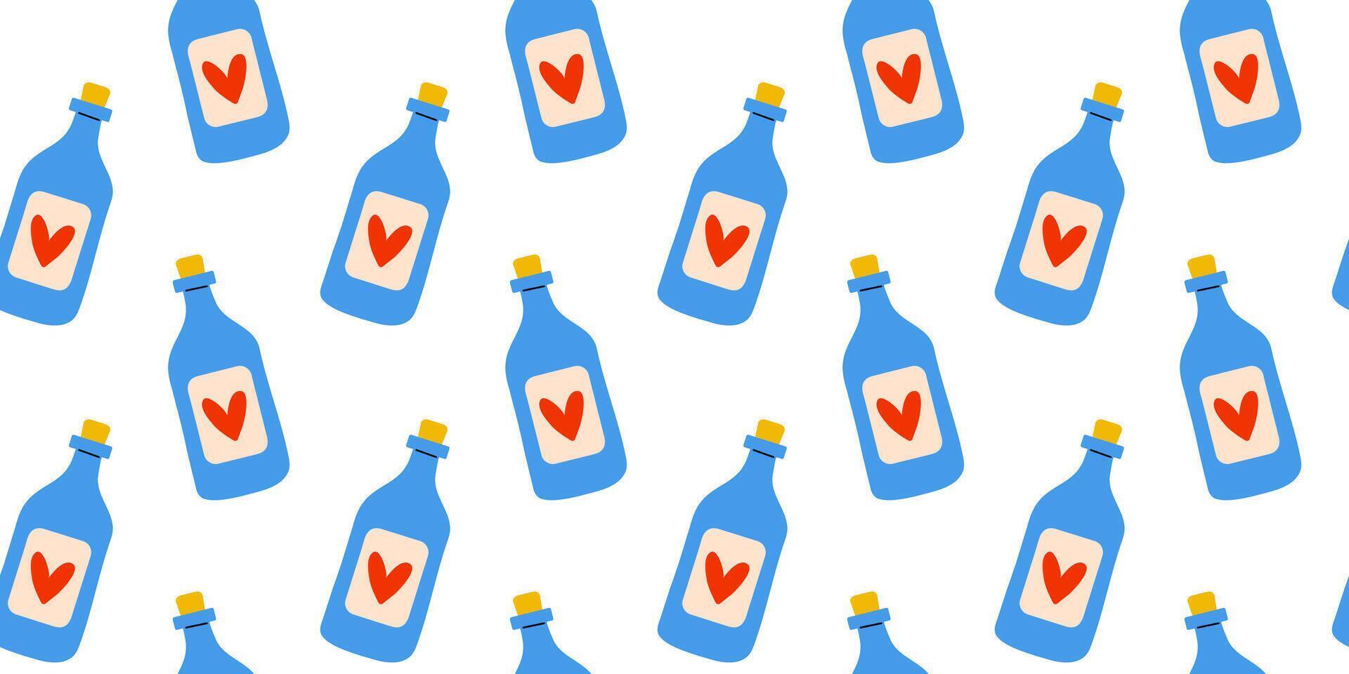 A Beautiful and Colorful Pattern Featuring Blue Bottles with a Stunning V Design Element vector