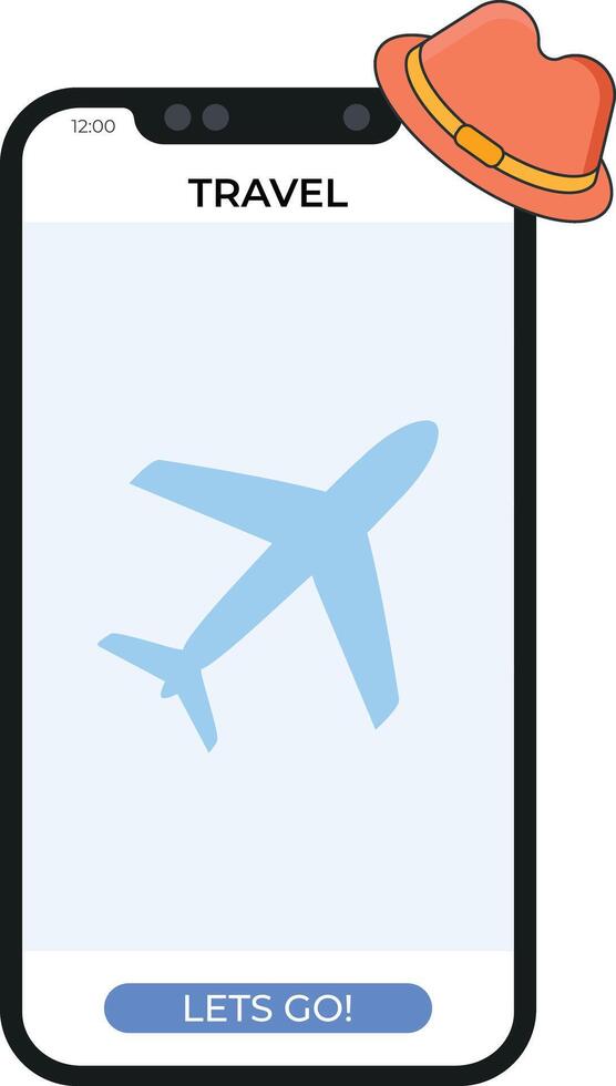 Mobile Travel App vector