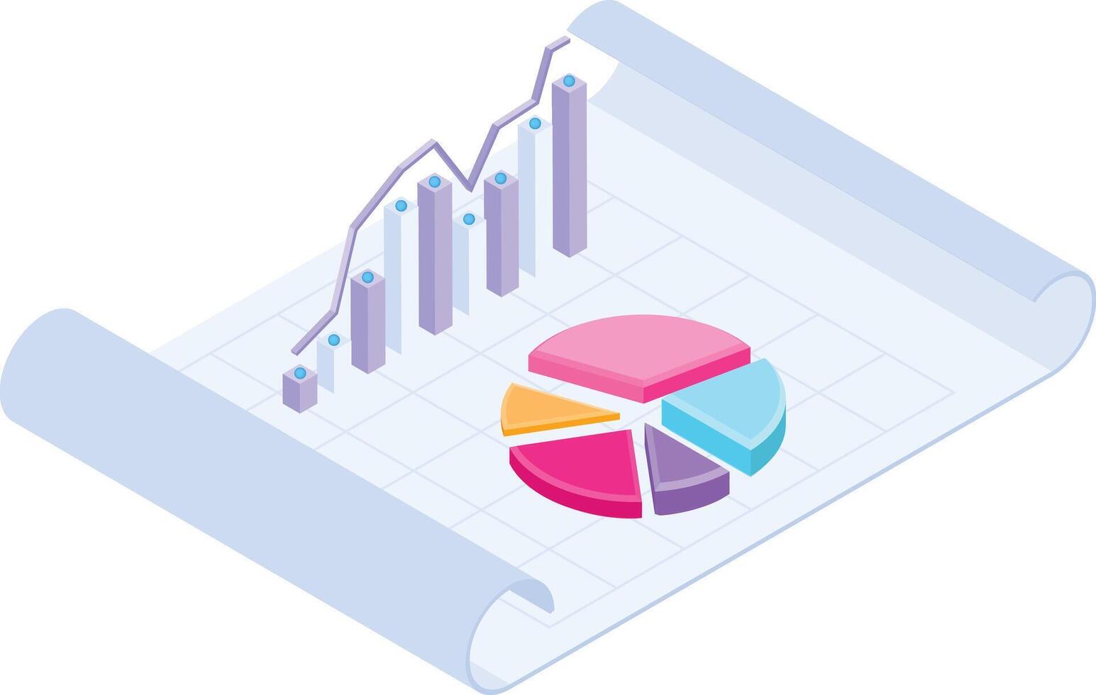 Business Data Visualization vector