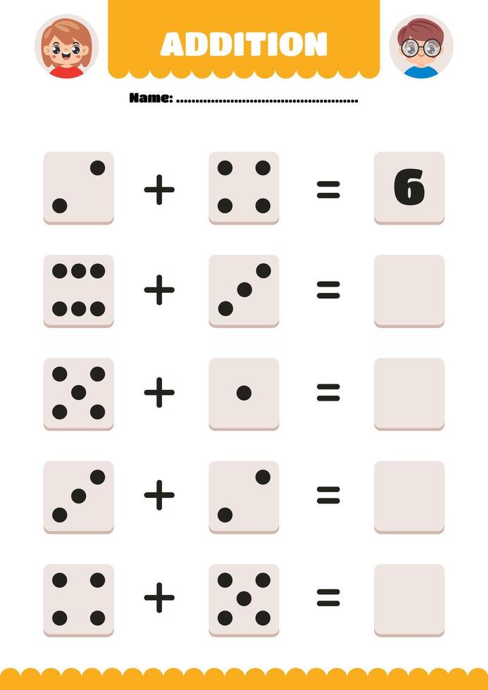 Mathematic Worksheet Templates vector
