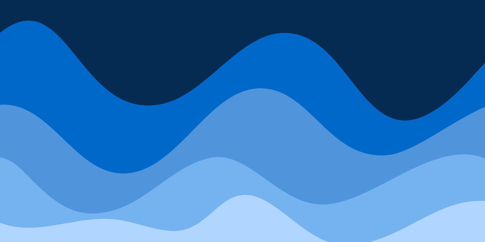 Blue abstract background, wavy papercut concept vector