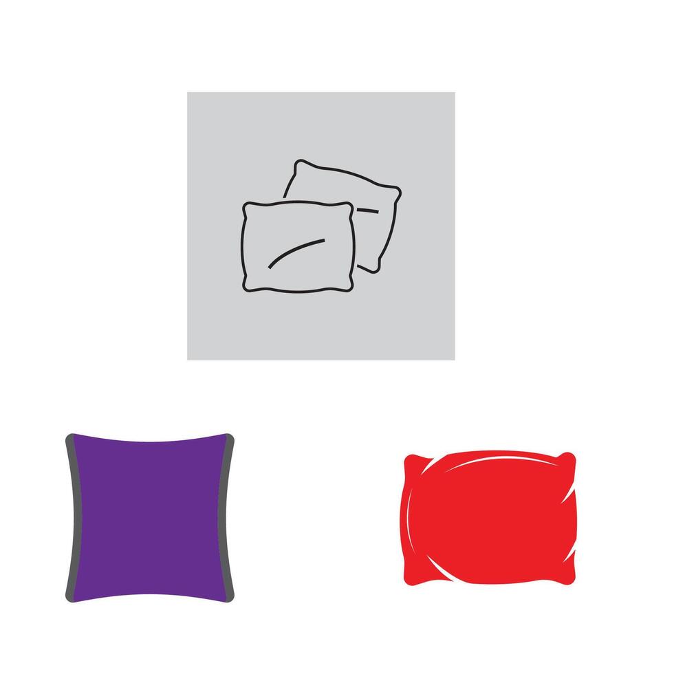 Set Stylized Pillow logo and symbol design vector