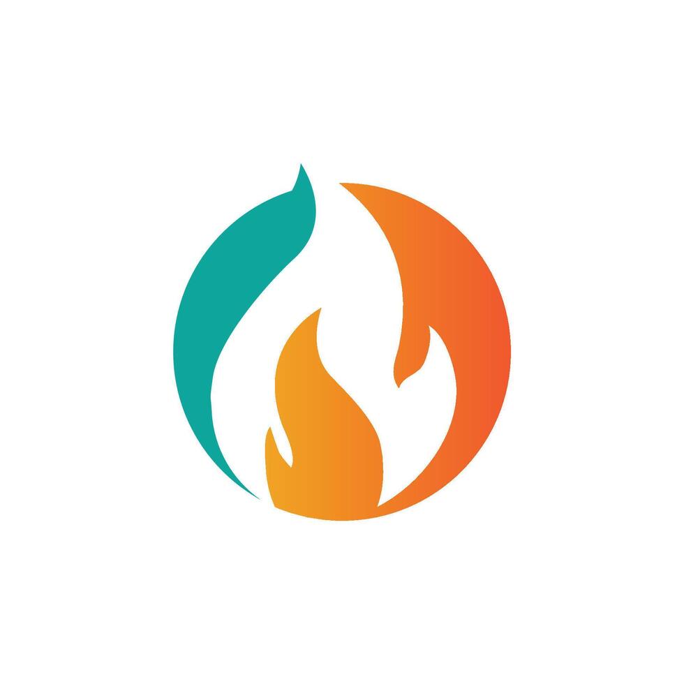 Simple Fire logo and symbol vector