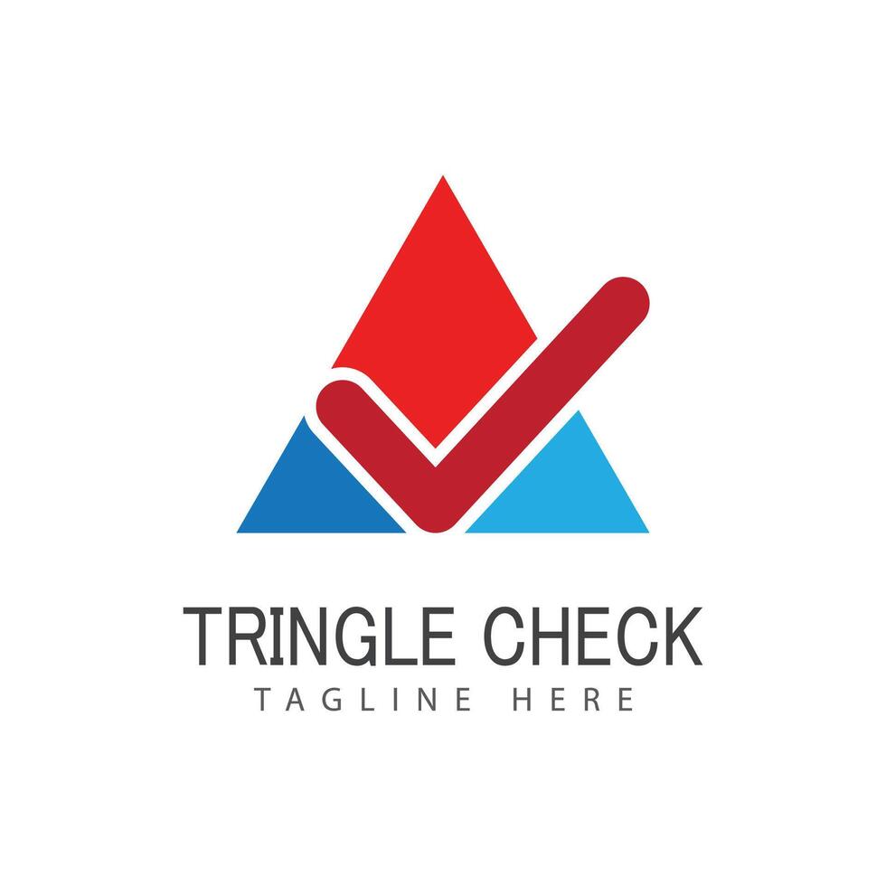 Stylized tringle Checklist logo symbol vector