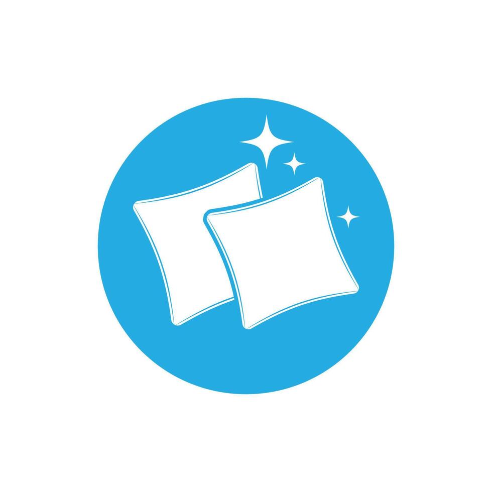 Stylized and simple Pillow logo vector