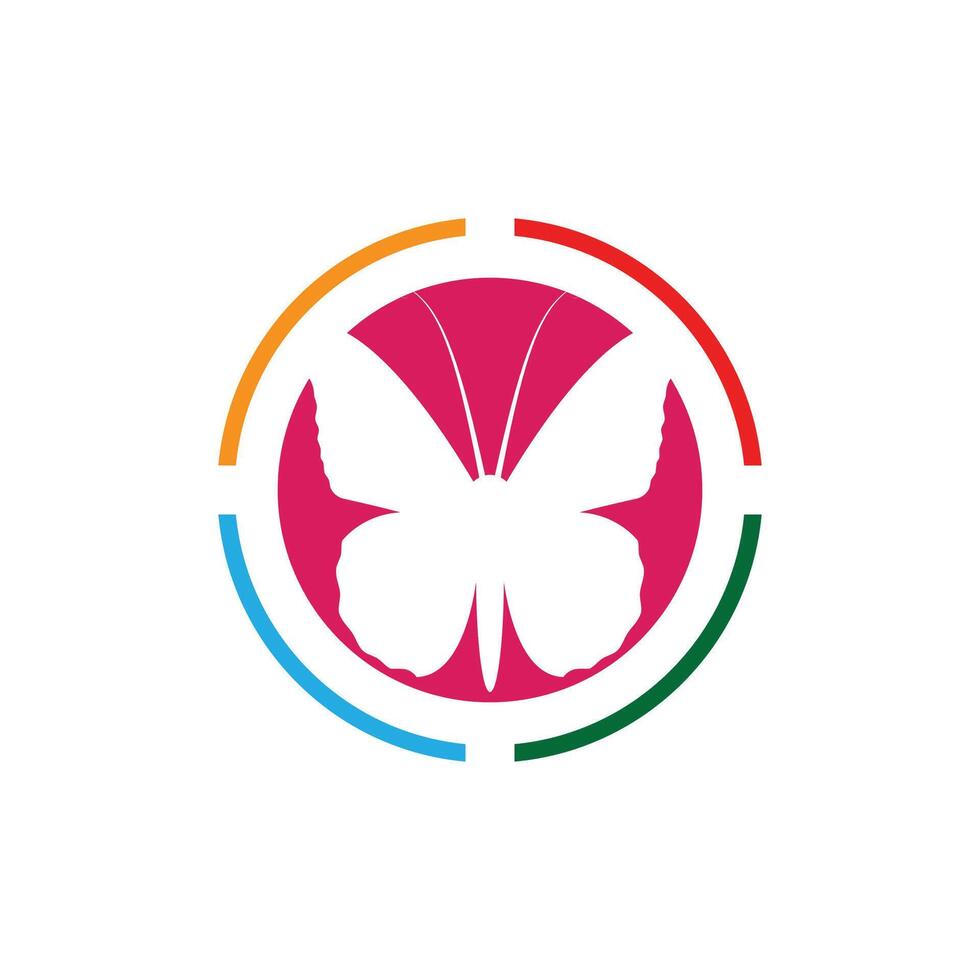 Simple Butterfly logo and symbol vector