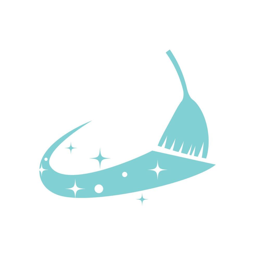 Stylized simple logos and symbol cleaning service design vector