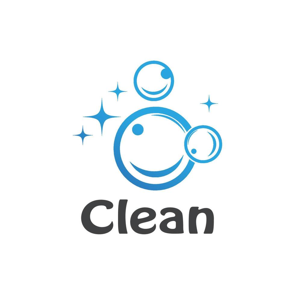 Stylized simple logo and symbol cleaning service design vector