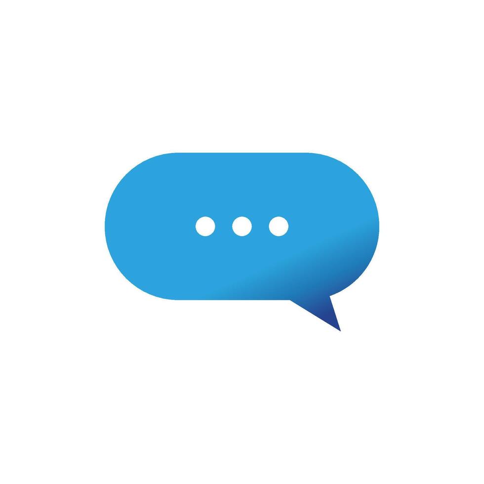 Stylized and simple bubble chat logo and design vector
