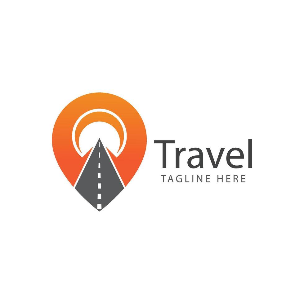 Location travel stylized logos vector