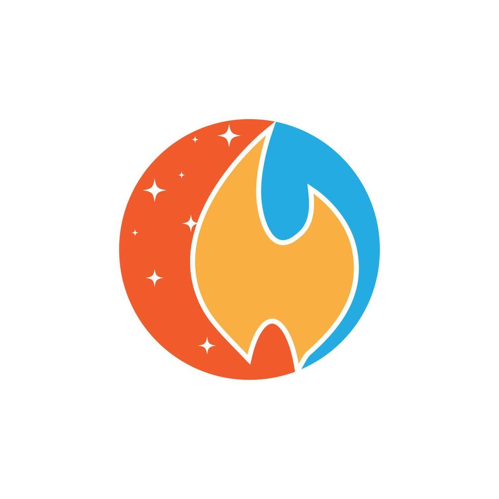 Simple Fire logo symbol vector
