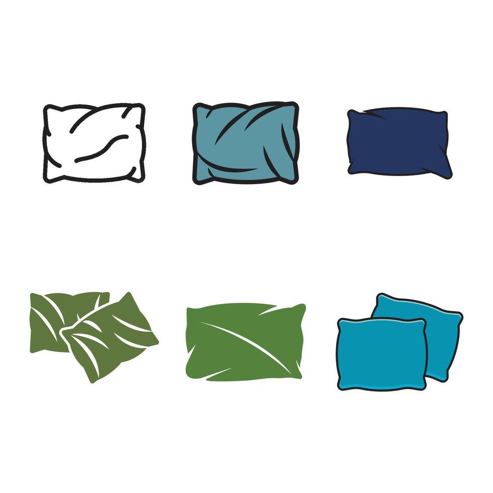 Set Stylized Pillow logo vector