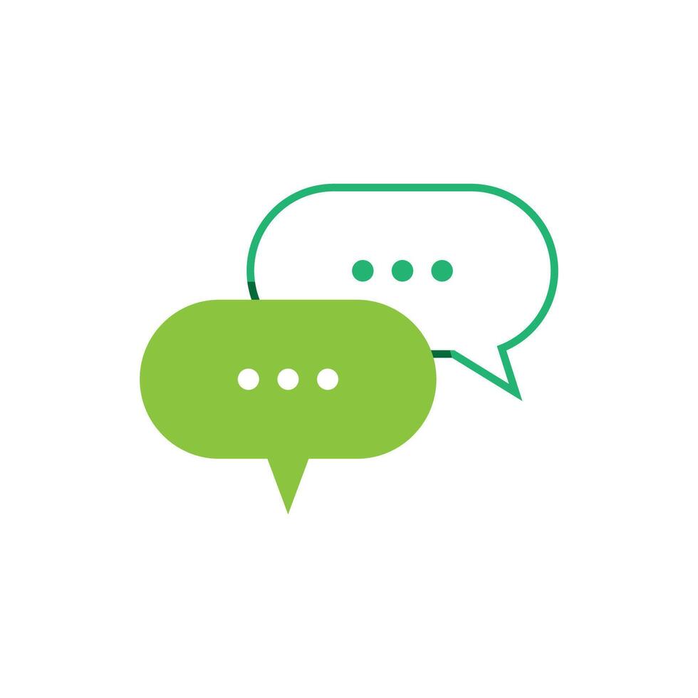 Stylized and simple bubble chat logo vector