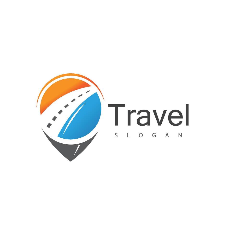 Location travel logos symbol vector